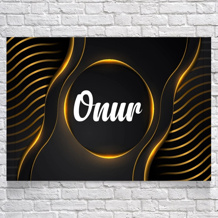 Gold Temalı Doğum Günü Afişi 35X50 cm