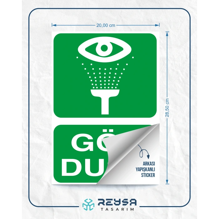 Göz Duşu Sticker 20X28 Cm