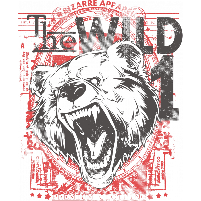 The Wild Ayı Sticker 10x10 cmRenkli Sticker