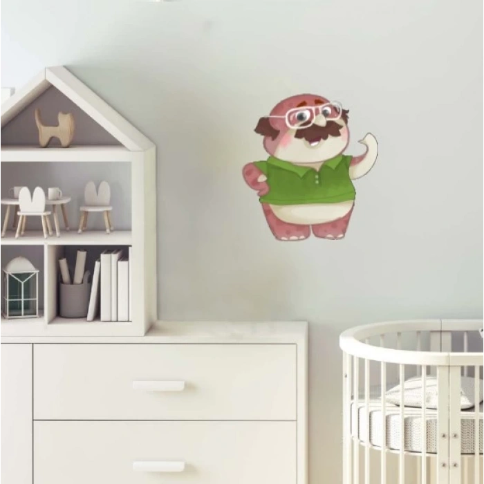 Gözlüklü Canavar Don Çocuk Odası Stickerı