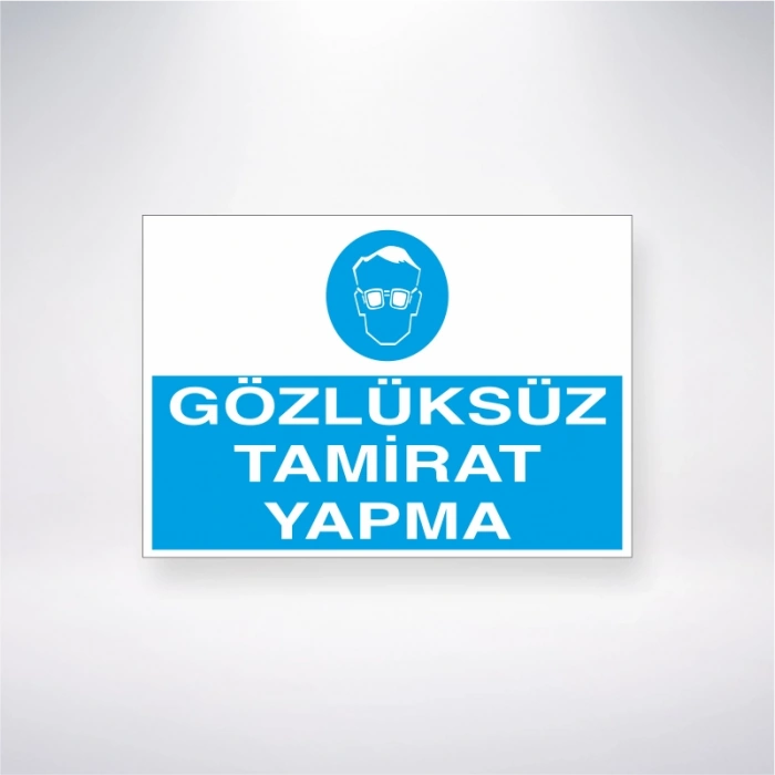 Gözlüksüz Tamirat Yapma Sticker 20X28 Cm