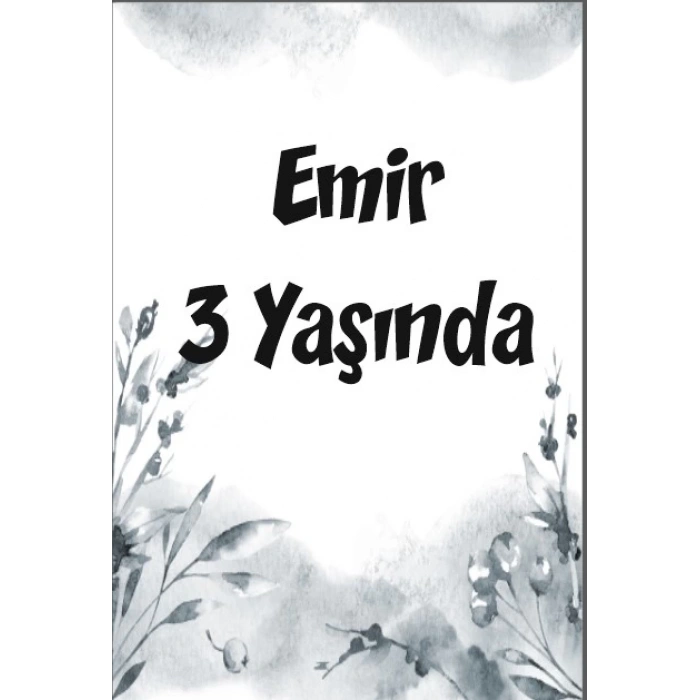 Gri Çiçekler Doğun Günü Afişi 100X150 cm