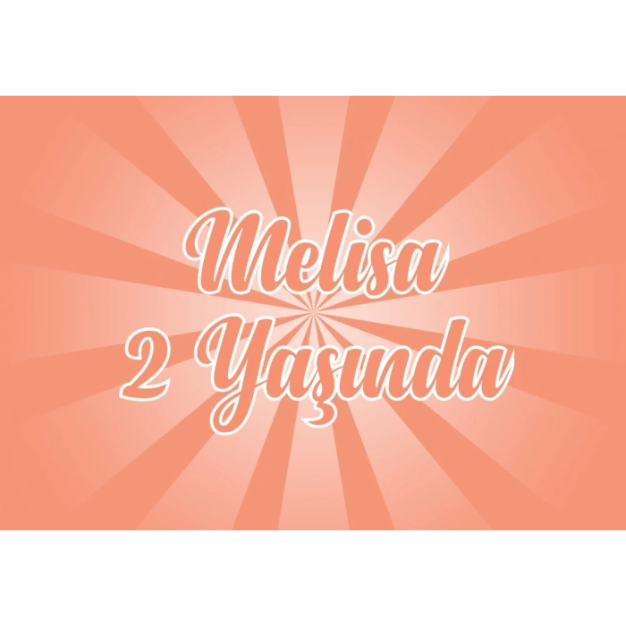 Turuncu Doğum Günü Afişi 100X150 cm