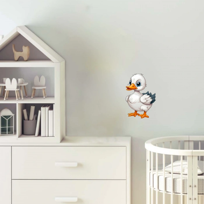Gri Kanatlı Yavru Ördek Duvar Stickerı