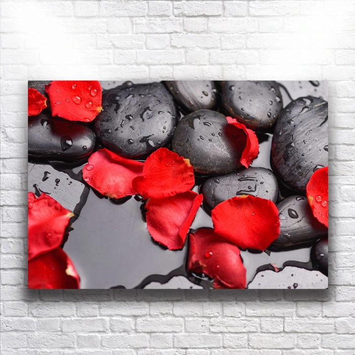 Gül Yaprakları Kanvas