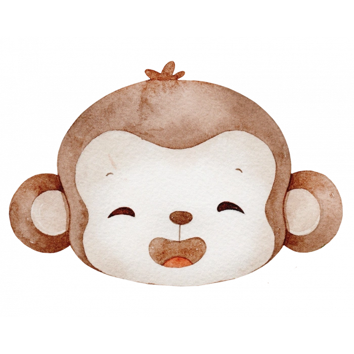 Gülen Maymun Kafası Duvar Stickerı