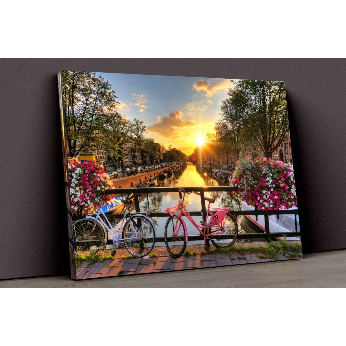 Gün Batımı Ve Şehir Kanvas