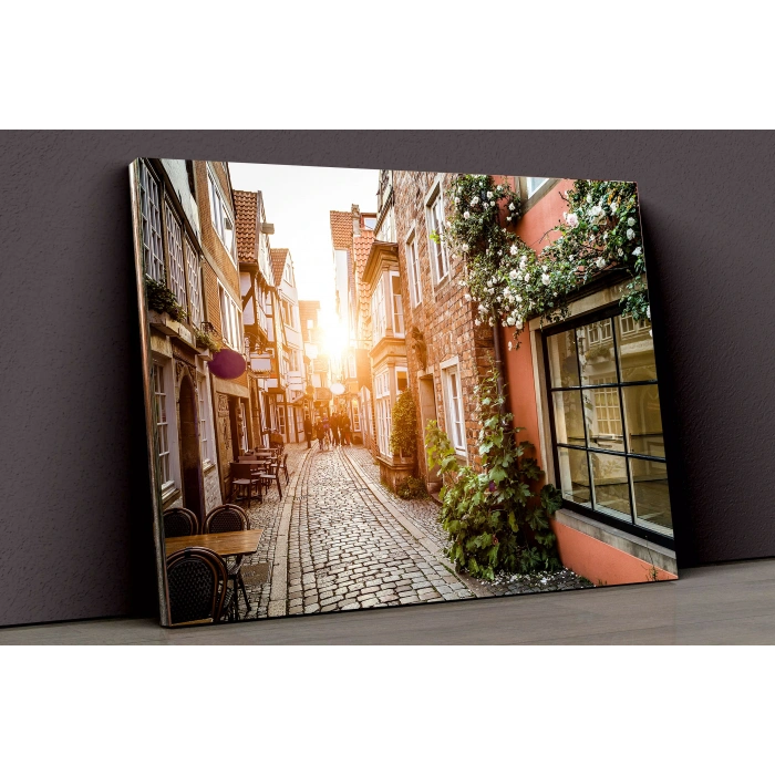 Gün Batımı Ve Şehir Yaşamı Kanvas