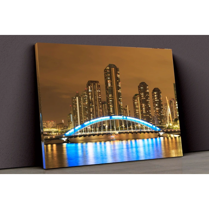 Gün Batımı Ve Şehir Yaşamı Kanvas