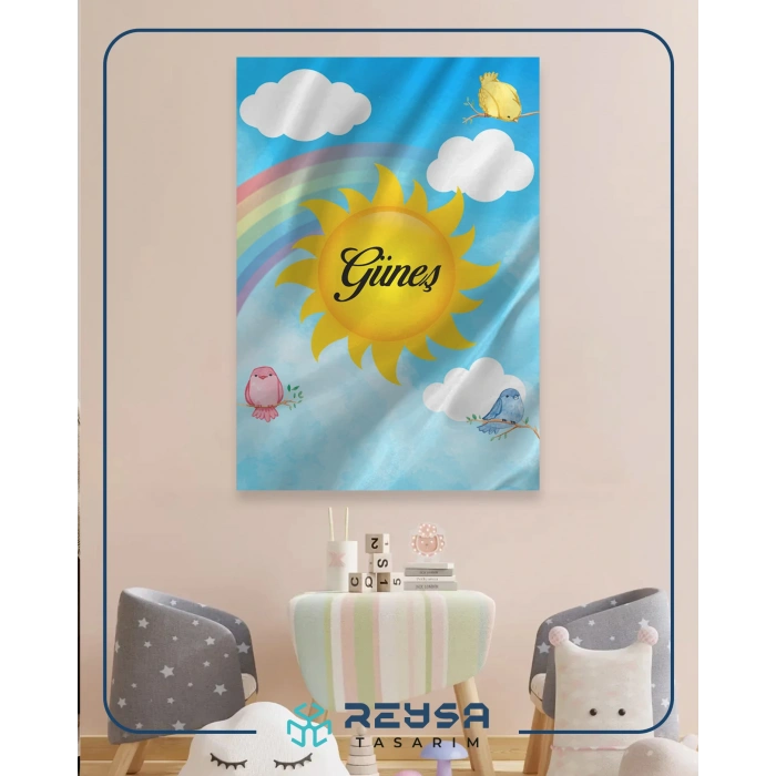 Güneş Temalı Doğum Günü Afişi 50X70 cm