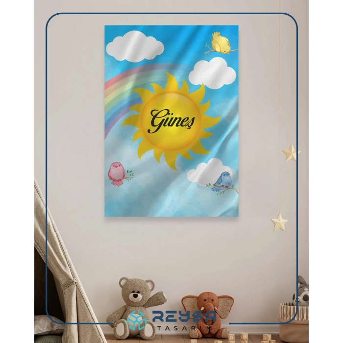 Güneş Temalı Doğum Günü Afişi 70X100 cm