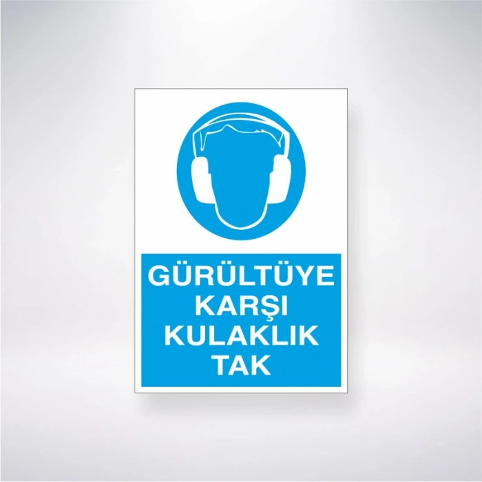 Gürültüye Karşı Kulaklık Tak Sticker 20X28 Cm