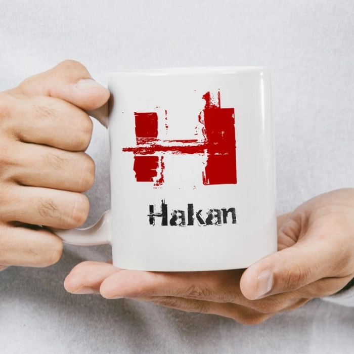 H Harfi İsme Özel Kupa