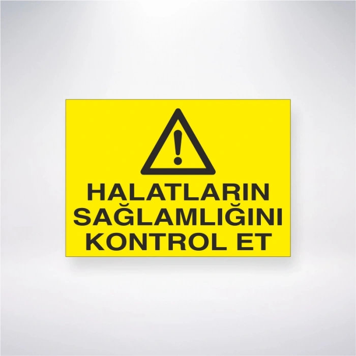 Halatların Sağlamlığını Kontrol Et Sticker 20X28 Cm