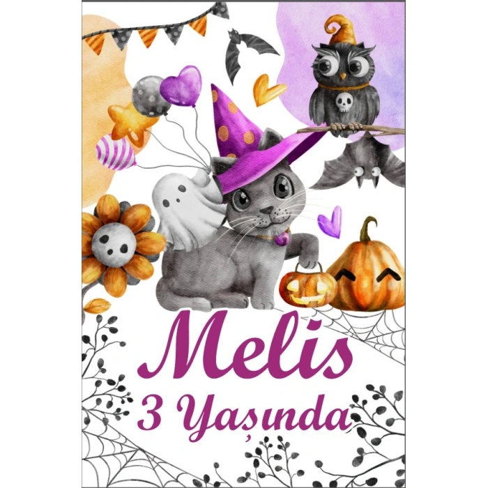 Hallowen Temalı Doğum Günü Afişi - 50x70 Cm