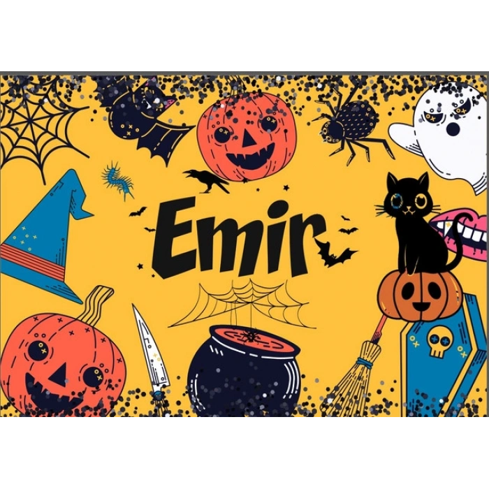 Hallowen Temalı Doğum Günü Afişi - 70x100 Cm
