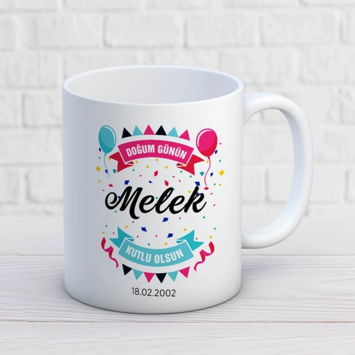 Happy Birthday İsme Özel Kupa Baskı