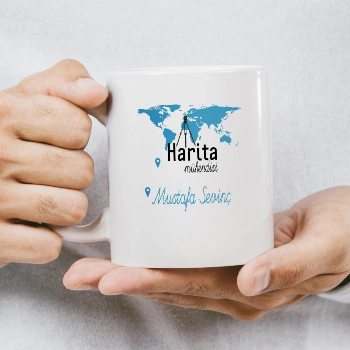 Harita Mühendisi İsme Özel Kupa