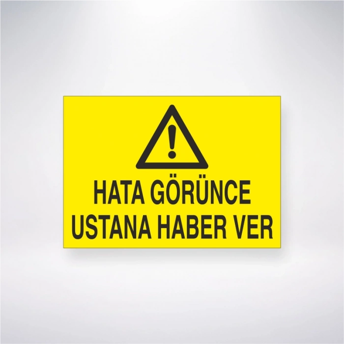 Hatayı Görüne Ustana Haber Ver Sticker 20X28 Cm