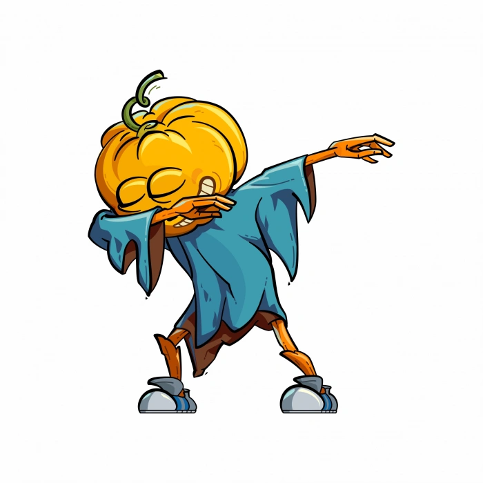 Havalı Balkabağı Sticker 10x10 cmRenkli Sticker