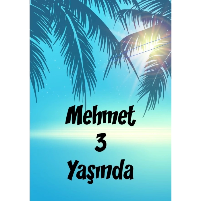 Hawaii Temalı Doğum Günü Afişi 50X70 cm