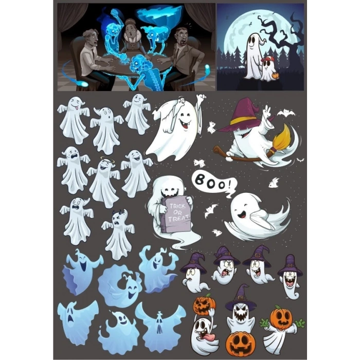 Hayalet Sticker 7 20 Parça Telefon, Tablet, Defter, Laptop Sticker