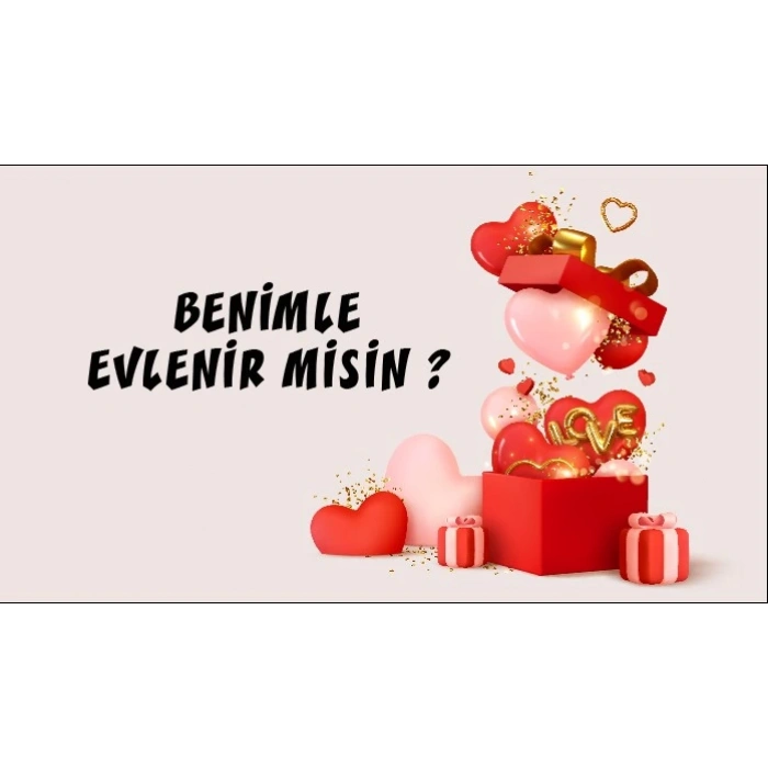 Hediye Kutusu Benimle Evlenirmisin Afişi 200x100