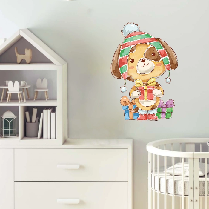 Hediye Veren Köpek Sticker