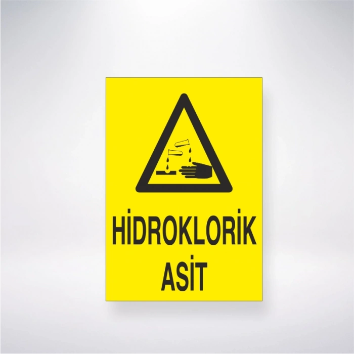 Hidroklorik Asit Sticker 20X28 Cm