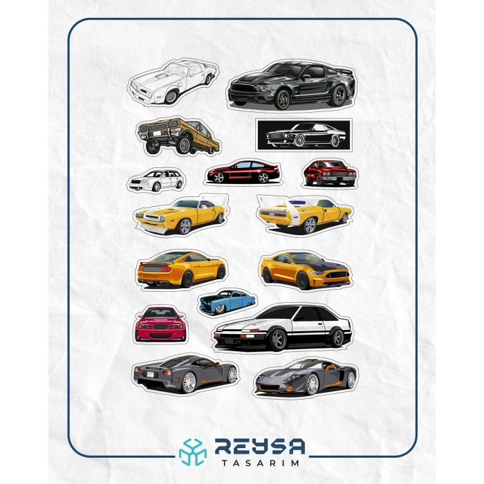 Hızlı Arabalar Sticker Set