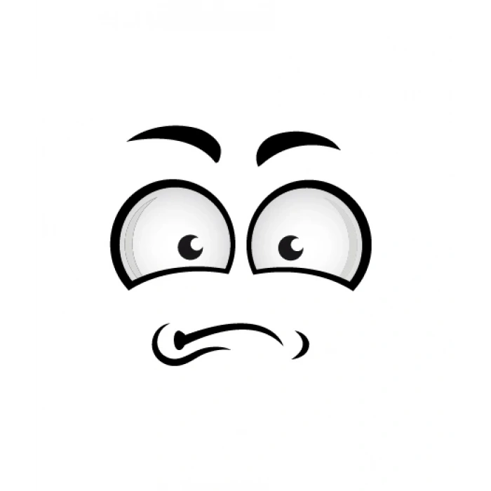 Yüz İfadesi 10x10 cm Renkli Sticker