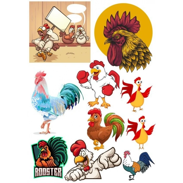 Horoz Sticker Set-1 13 Parça Telefon, Tablet, Defter, Laptop Sticker
