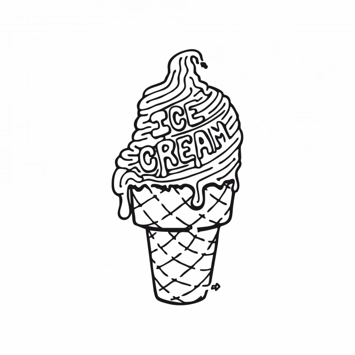 İce Cream Dondurma 17x17 Cm Sticker Folyo