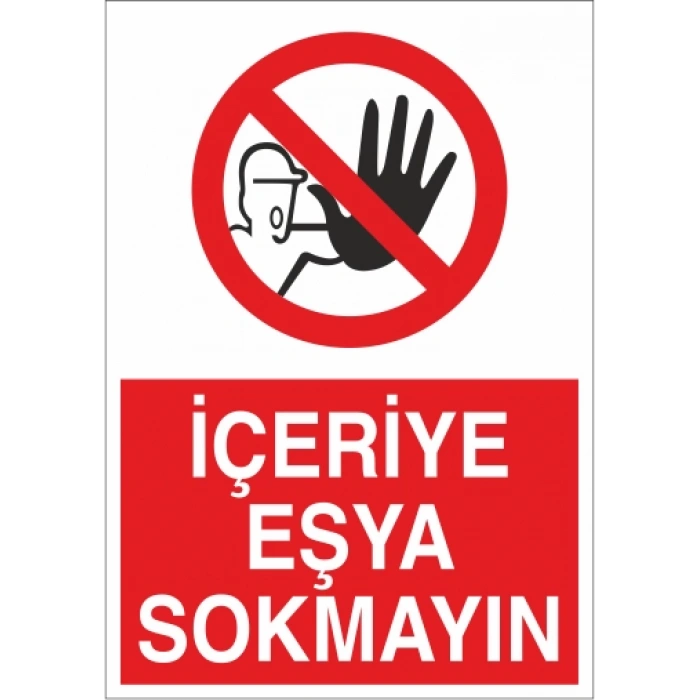 İçeriye Eşya Sokmayın Sticker 20X28 Cm