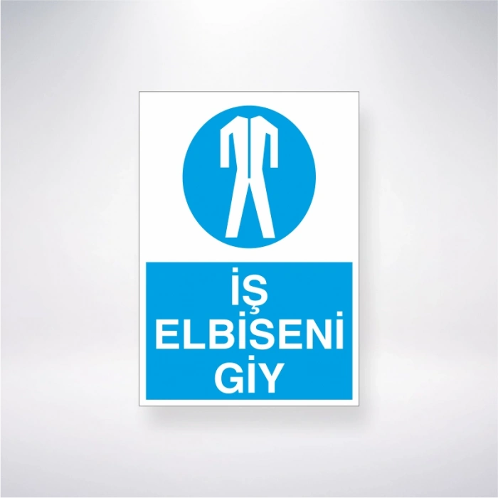 İş Elbiseni Giy Sticker 20X28 Cm