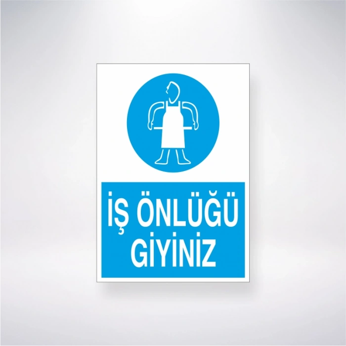 İş Önlüğü Giyiniz Sticker 20X28 Cm