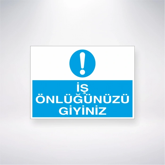 İş Önlüğünüzü Giyiniz Sticker 20X28 Cm