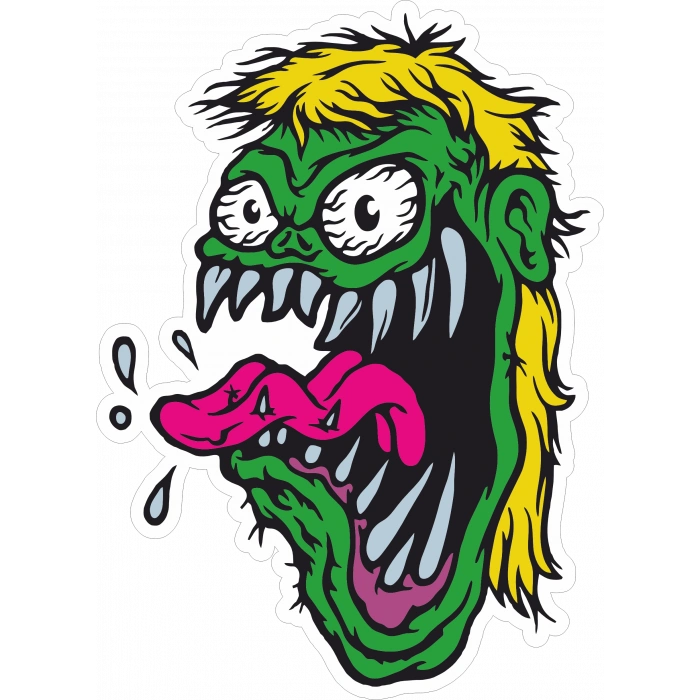 Zombi Sticker 10x10 cmRenkli Sticker
