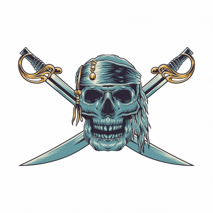 iskelet Kurukafa Sticker 10x10 cmRenkli Sticker