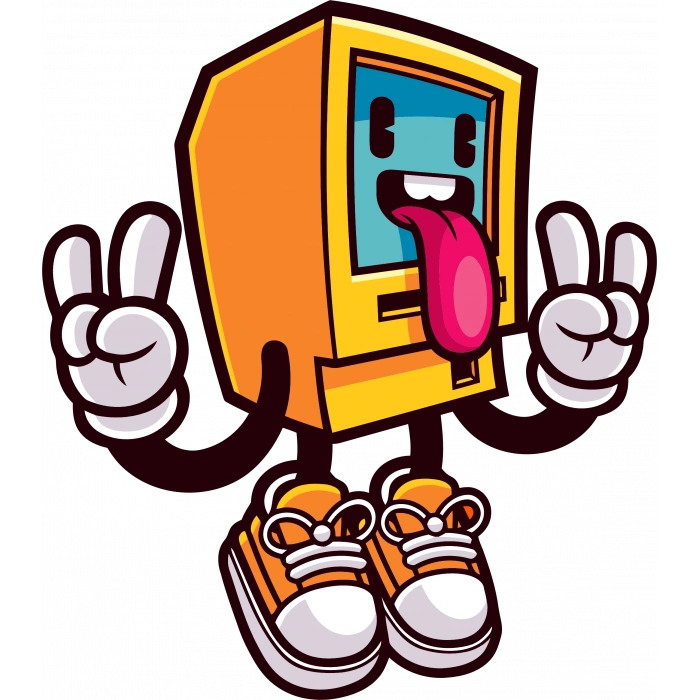 Tv Sticker 10x10 cmRenkli Sticker