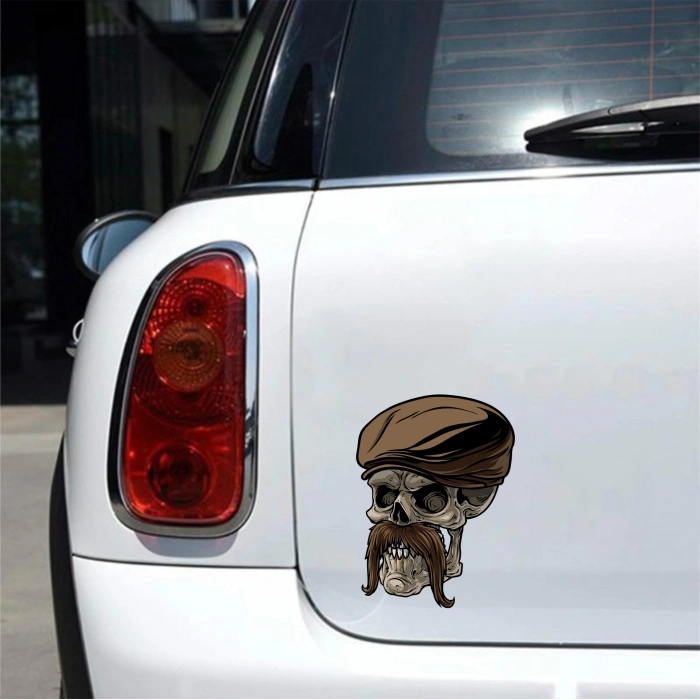 iskelet Sticker 10x10 cmRenkli Sticker