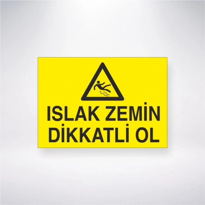 Islak Zemin Dikkatli Ol Sticker 20X28 Cm