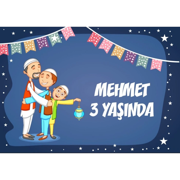 İslam Temalı Doğum Günü Afişi 70X100 cm