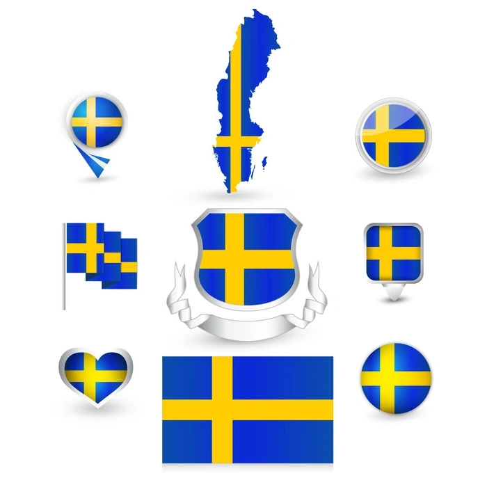 İsveç Sticker Set