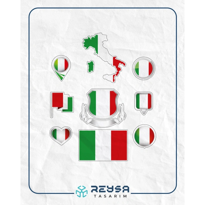 İtalya Sticker Set