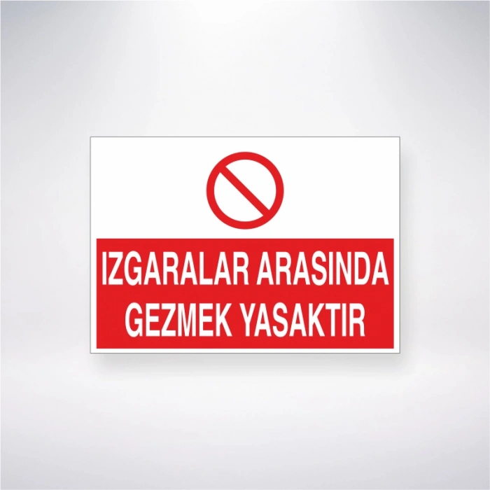 Izgaralar Arasında Gezmek Yasaktır Sticker 20X28 Cm