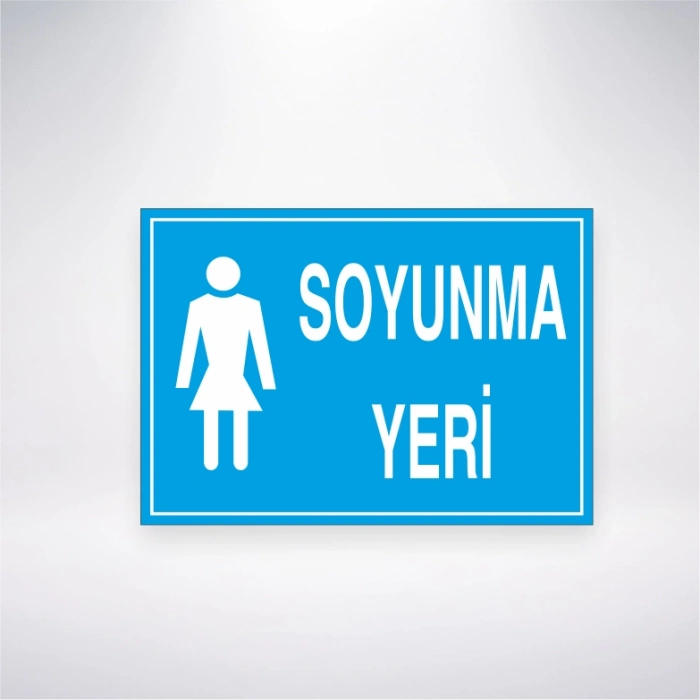 Kadın Soyunma Yeri Sticker 20X28 Cm