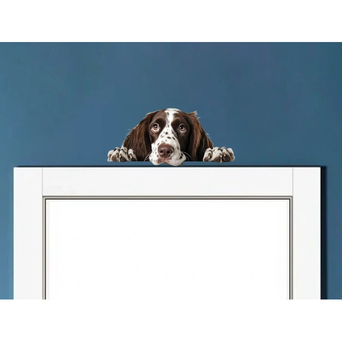 Kahverengi Beyaz Benekli Uzun Duvar Stickerı