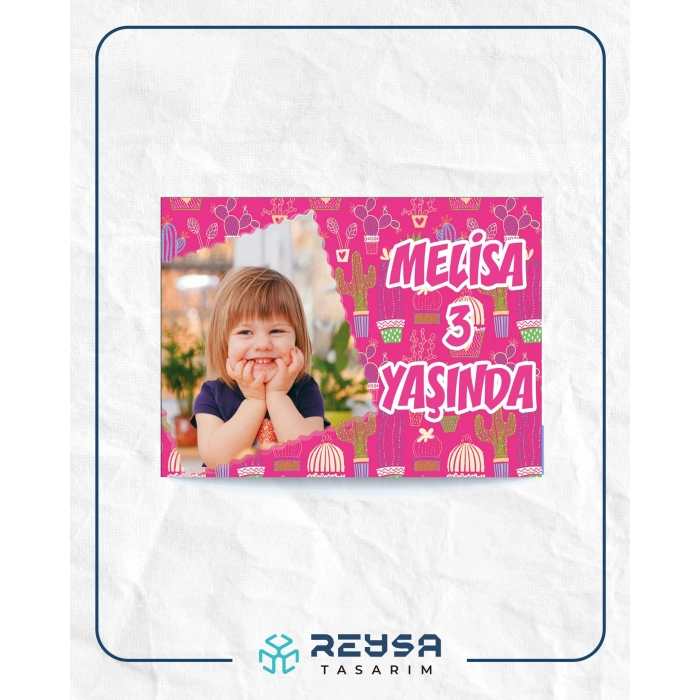 Kaktüs Temalı Doğum Günü Afiş 70X100 cm