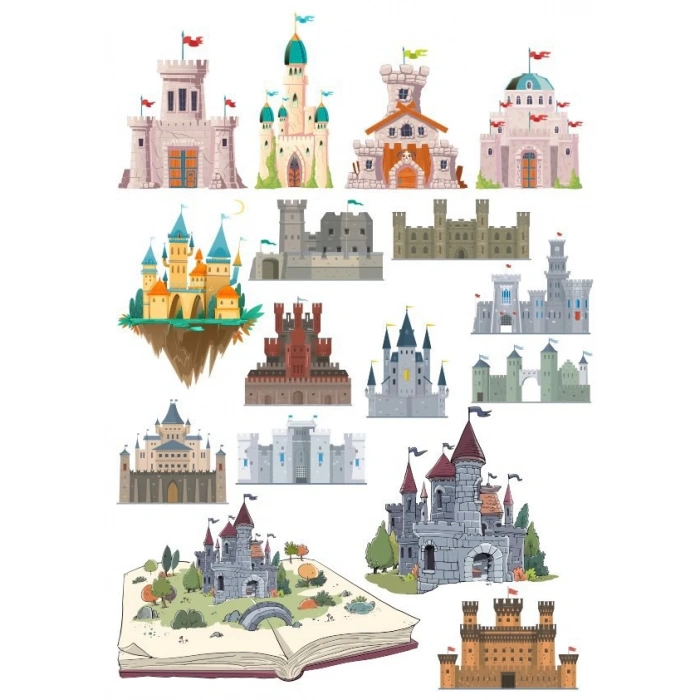 Kale Sticker Set-1 13 Parça Telefon, Tablet, Defter, Laptop Sticker